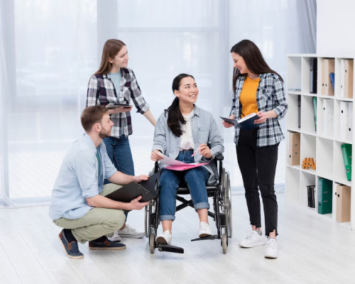 NDIS participants engaging in social activities